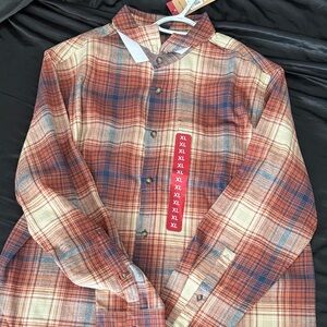 Eddie Bauer Red and Blue Plaid Men's Shirt